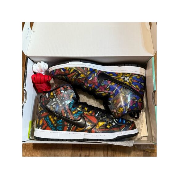 Nike Other - 2015 Nike SB Dunk High Premium Concepts Stained Glass 313171-606 Size 10